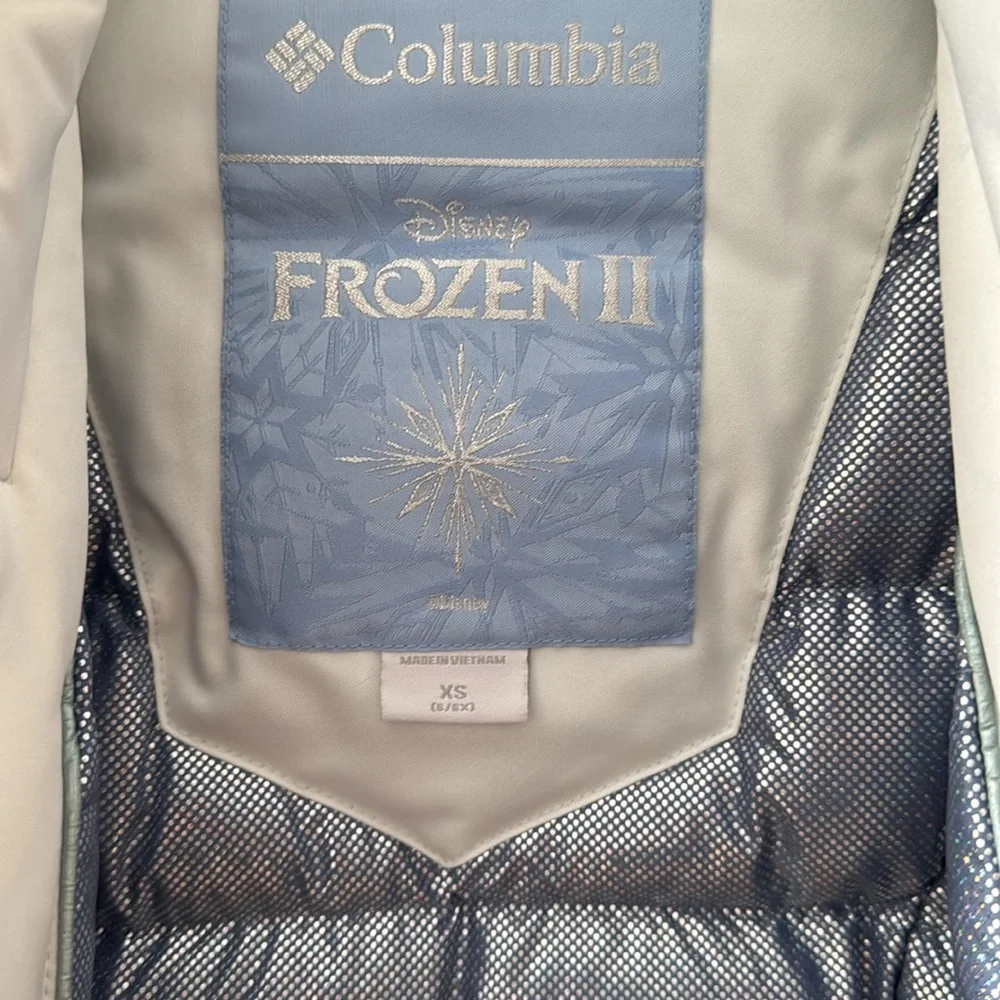 Size XS (6/6x) COLUMBIA DISNEY FROZEN II ELSA DOWN puffer JACKET coat